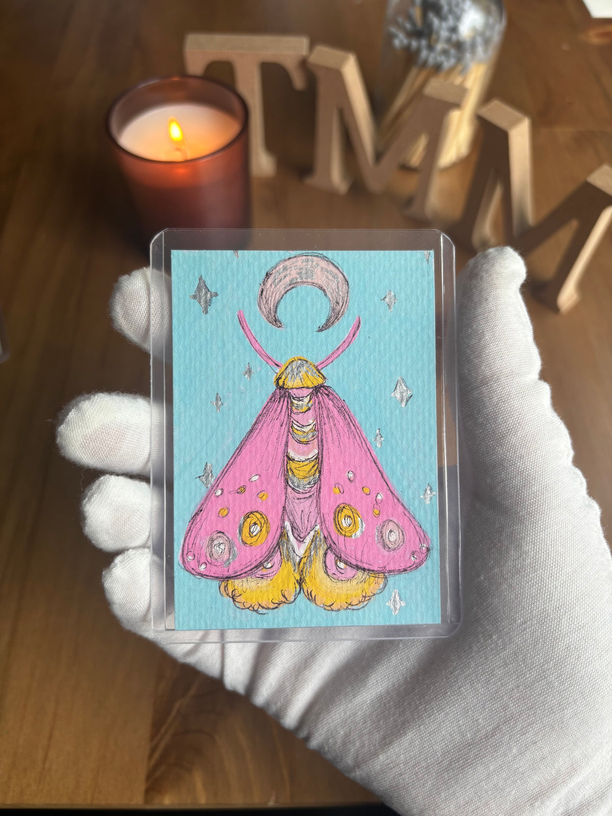Strawberry Moth ACEO