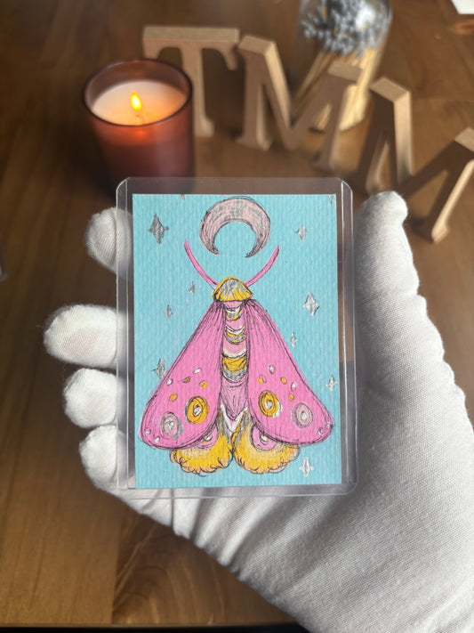 Strawberry Moth ACEO